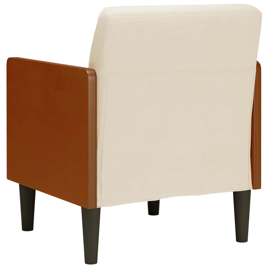 Divano Sedia con Braccioli-Poltrona-Sofa Relax 55 cm Lino