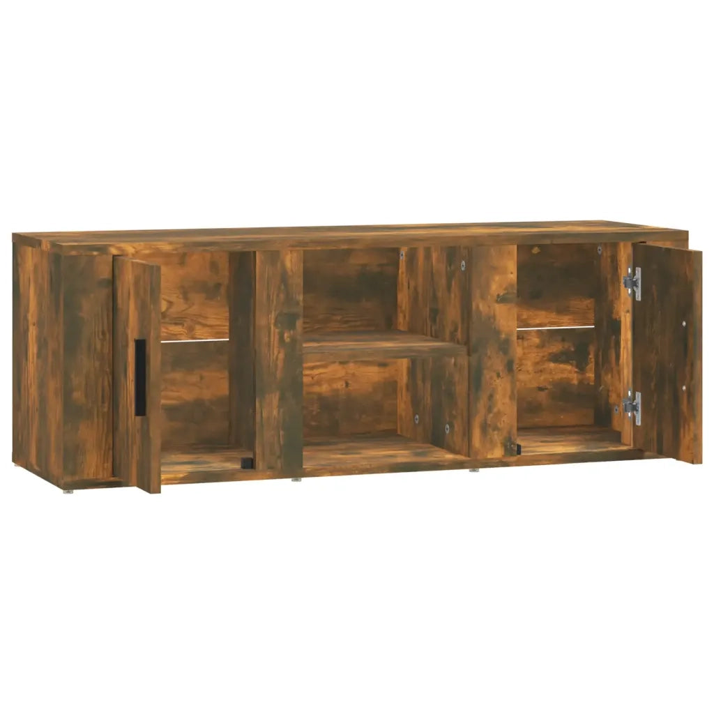 Mobile TV-Credenza per TV-Console TV Rovere Fumo 100x31,5x35 cm in Legno Multistrato