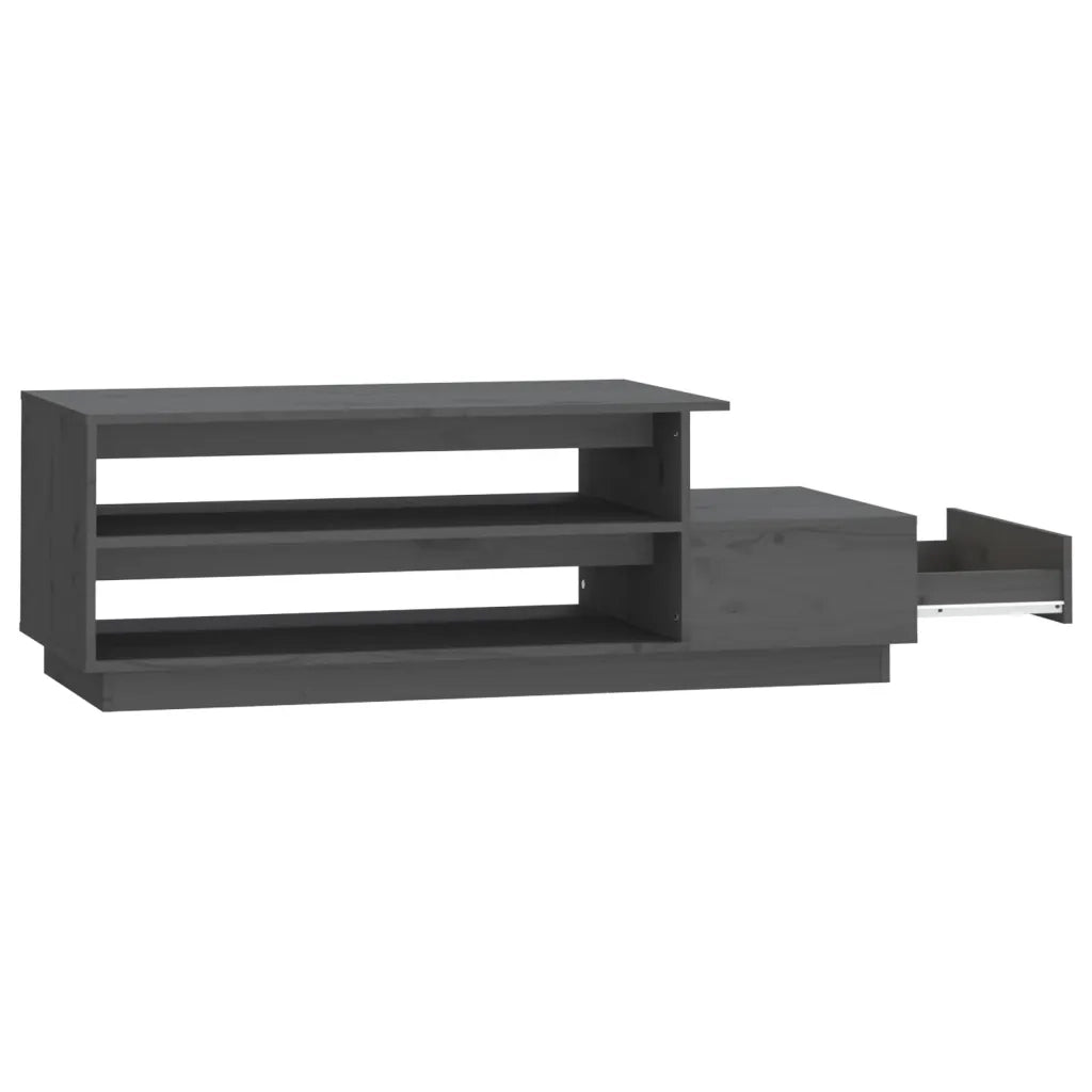 Tavolino da salotto | Tavolino da caff¨¨ | Tavolino da Soggiorno Grigio 120x50x40,5cm Legno Massello di Pino