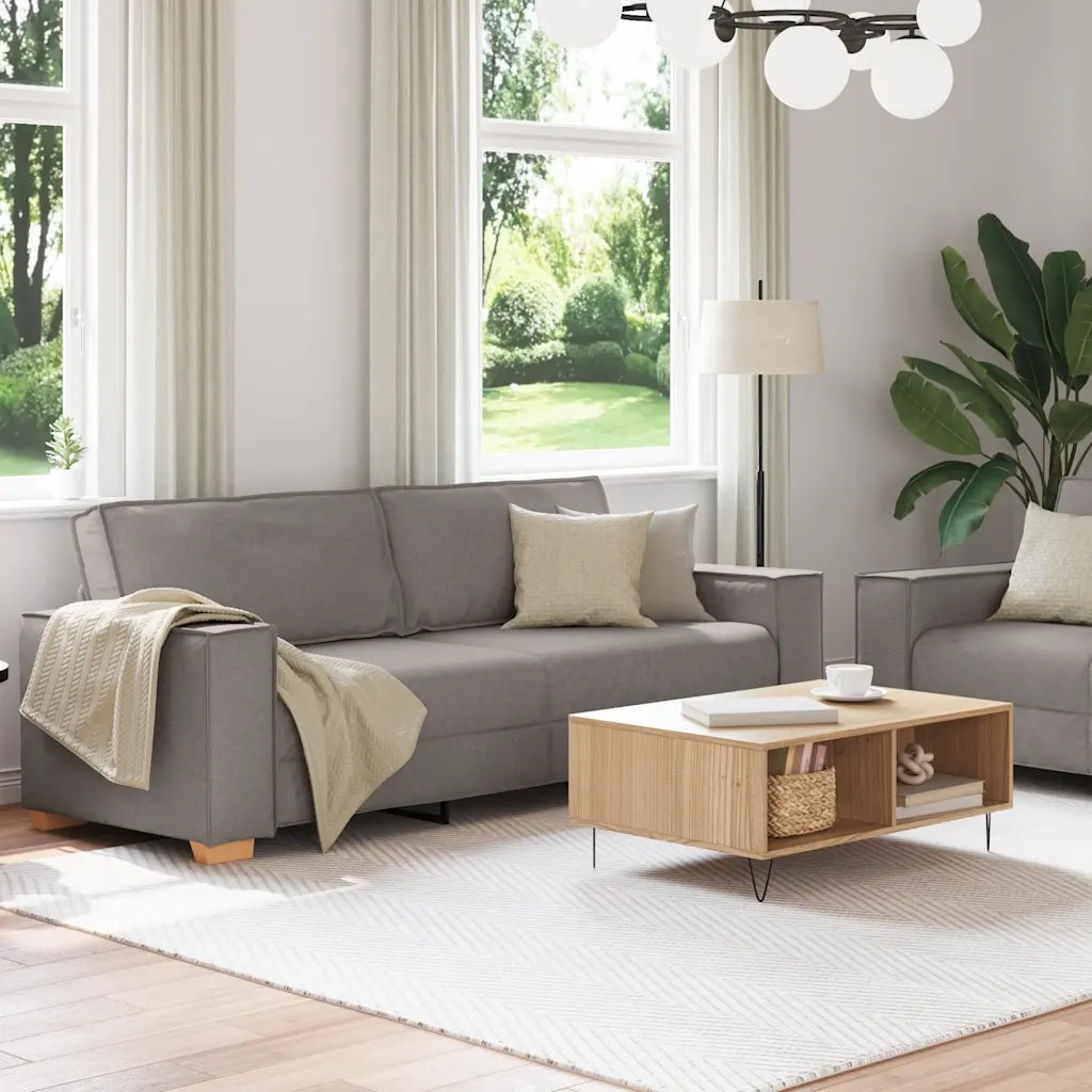 vidaXL Set di Divani 2 pz con Cuscini Tortora in Tessuto
