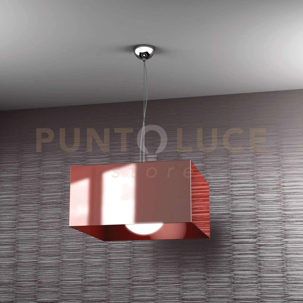 LIFT SOSPENSIONE 1 LUCE ATTACCO E27 IN METALLO ROSSO