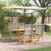 Set da Pranzo per Giardino 5 pcs Grigio 3375732