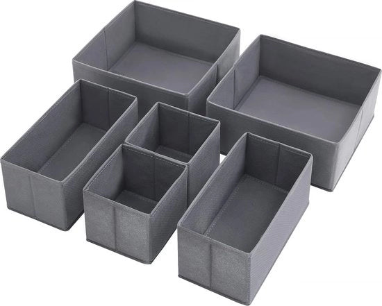 Set di Archiviazione da 6 per Armadi - Organizzatori per Intimo, Calze e Accessori