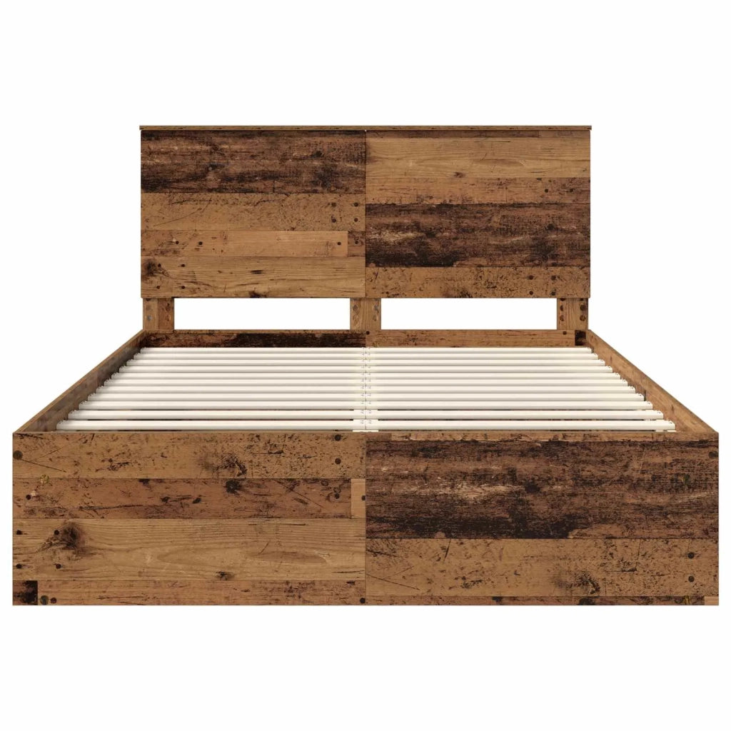 Struttura del letto Legno vecchio 140 x 190 cm Pino massello 3409352