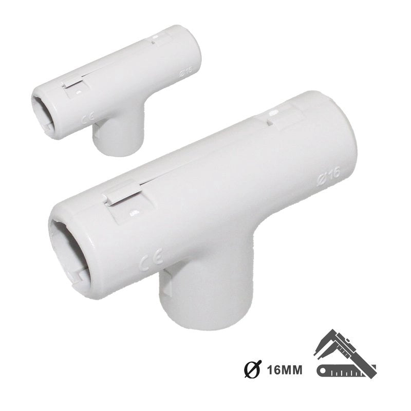 2 PZ Giunto T Ispezionabile Reversibile per Tubo Rigido 16mm IP40