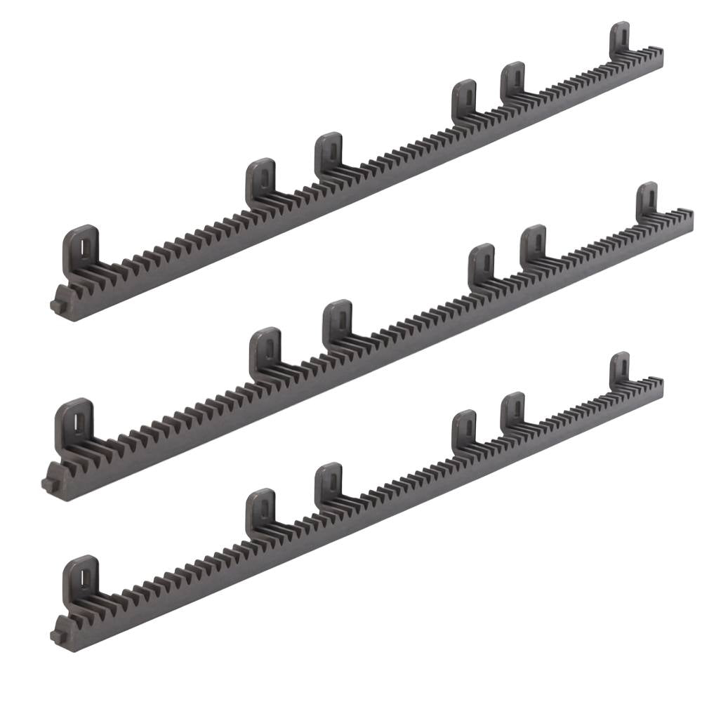 Kit 3 cremagliere da 1 metro per cancelli scorrevoli in nylon m4 crm2
