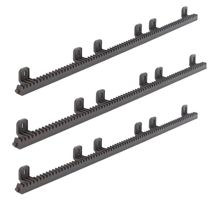 Kit 3 cremagliere da 1 metro per cancelli scorrevoli in nylon m4 crm2