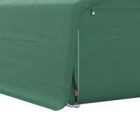 Tenda per Auto con Struttura in Acciaio Zincato, Copertura in Resistente PE ad Alta Densità 180 g/m² Impermeabile ed Anti-UV, 6 x 3 m, Verde