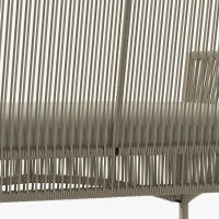 Set da Giardino in Rattan da 4 Pezzi con 2 Poltroncine, Divano e Tavolino da Caffè, Kaki e Nero