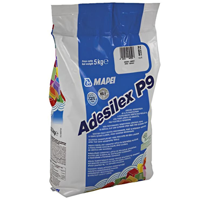 Adesilex p9 adesivo cementizio ad alte prestazioni per piastrelle in ceramica e pietra 5 kg *** colore- bianco, confe...