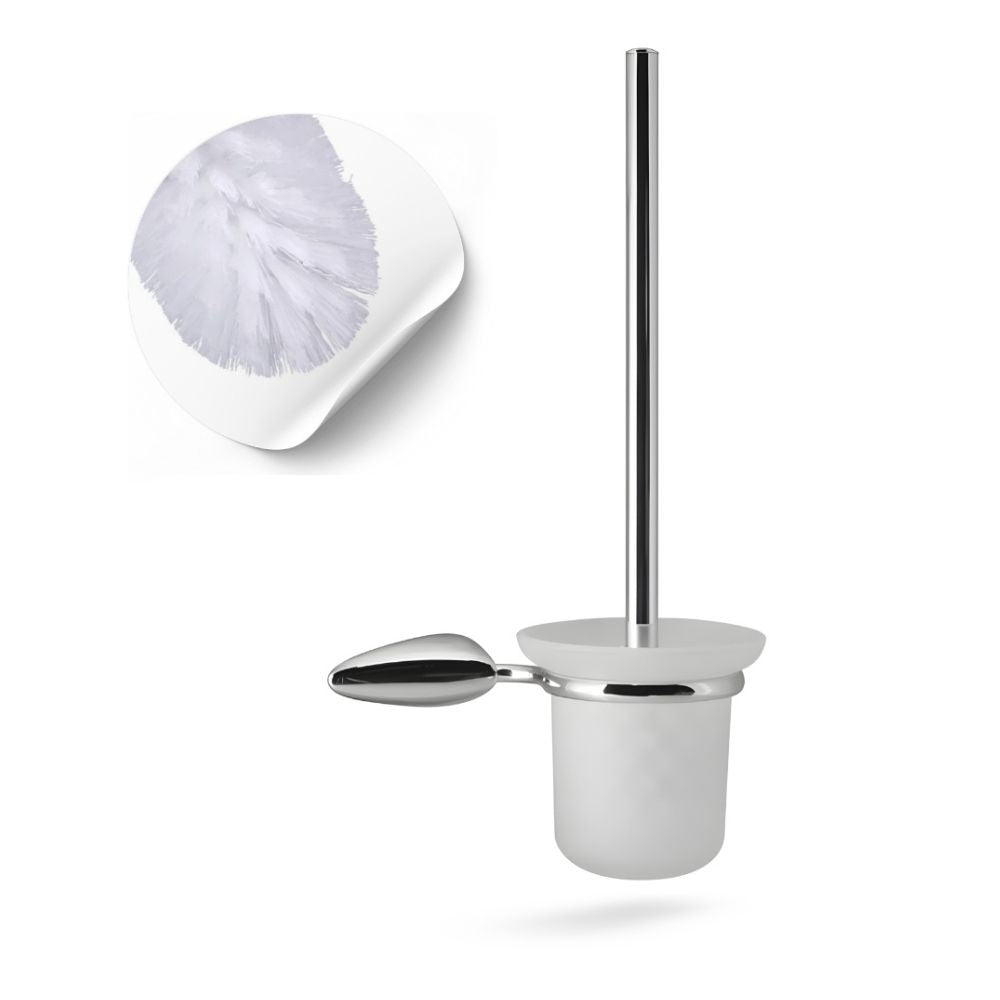 Set 9 pezzi accessori da bagno odissea acciaio cromato dal design moderno