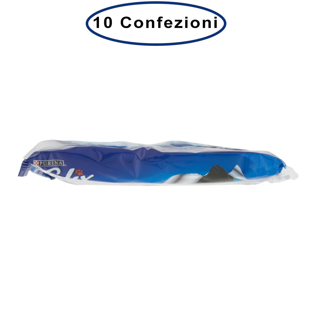 Purina felix le ghiottonerie umido gatto salmone & tonno 10 confezioni da 4 buste da 100 grammi