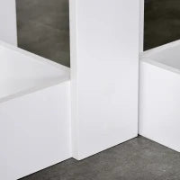 Tavolo Pieghevole da Pranzo a 2 Ribalte, Tavolo da Pranzo Allungabile in Legno Salvaspazio per Cucina e Soggiorno, 104x76x73.7 cm, Bianco