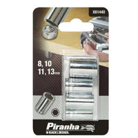 Black&decker x61440 set 4 chiavi a bussola per avvitatori 8-10-11-13 mm|attacco|quadro 1/4"