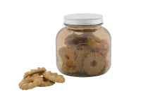 Barattolo Low con Coperchio Vetro Riciclato Fumo Cm Ø 13X13 (Made In Spain)