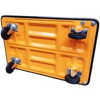 Carrello 4 ruote manico pieghevole 150 kg trasporto carichi pesanti antiscivolo