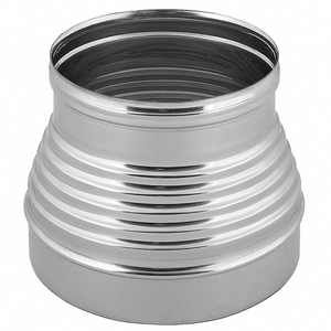 Aumento canna fumaria acciaio inox mono parete sp. 0,5 mm finitura ba lucida *** misura Ø 250/300 mm, confezione 1