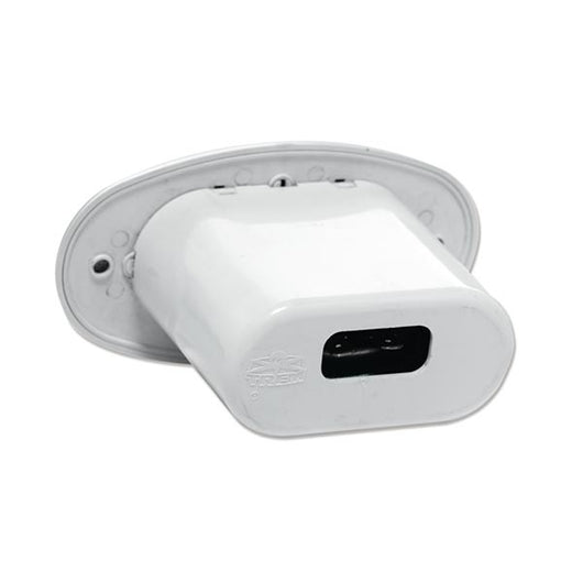 Tromba elettrica ovale da incasso per motoscafi colore bianco db 107