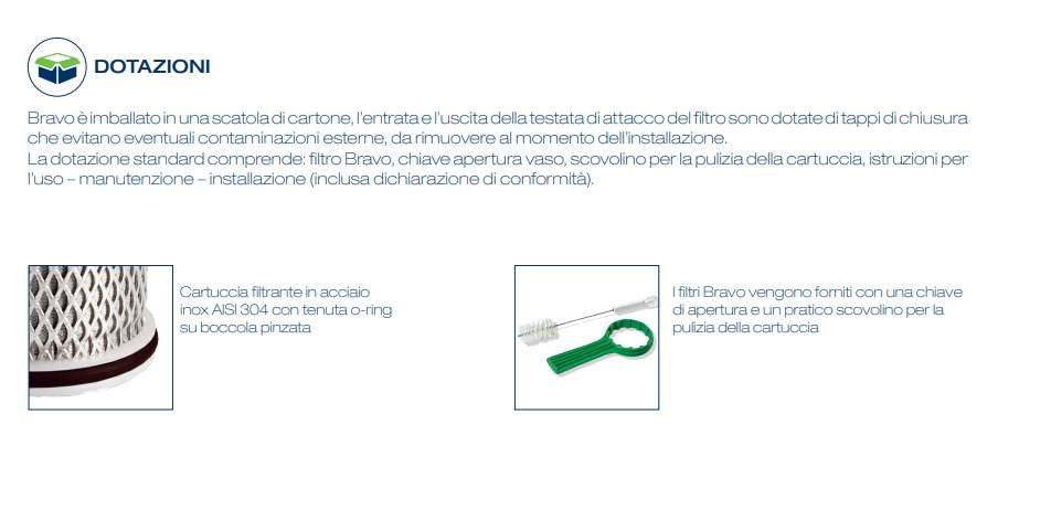 Filtro manuale Bravo con manometro da 3/4" ft312 Acqua Brevetti