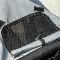 Passeggino per Cani e Gatti con Cestino Portaoggetti e Chiusura Rapida con un Click, Grigio