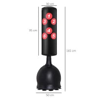 Sacco da Boxe da Terra, Sacco da Pugile per Adulti e Bambini, Fit Boxe Arti Marziali (50x50x165cm)