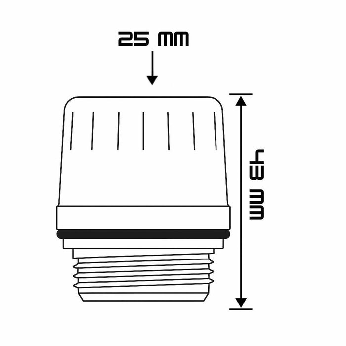 Faeg raccordo per tubo rigido ip65 passo metrico 1,5 *** diametro 25 millimetri, confezione 1