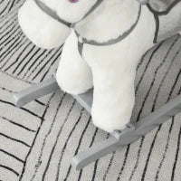 Cavallo a Dondolo con Suoni e Orsetto Incluso per Bimbi da 18-36 Mesi