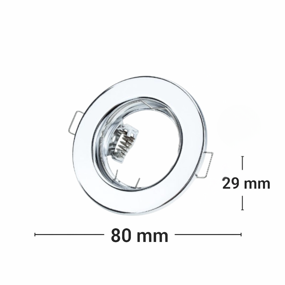 Optonica anello incasso rotondo non regolabile gu5.3 confezione 2pz 5072