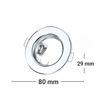 Optonica anello incasso rotondo non regolabile gu5.3 confezione 2pz 5072