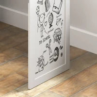 Scrivania per computer pieghevole con libreria, postazione di lavoro, lavagna e mensola regolabile, 98x51x153cm, bianco