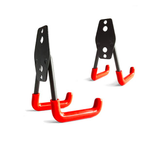 Set Square Small - 9 ganci da garage per carichi pesanti, ganci da parete forma squadrata 7x11 cm, doppio braccio antiscivolo