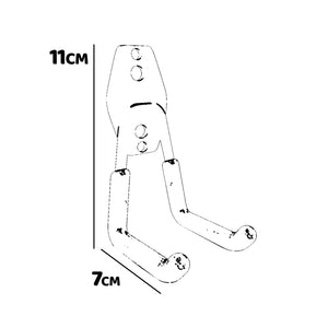 Set Square Small - 9 ganci da garage per carichi pesanti, ganci da parete forma squadrata 7x11 cm, doppio braccio antiscivolo