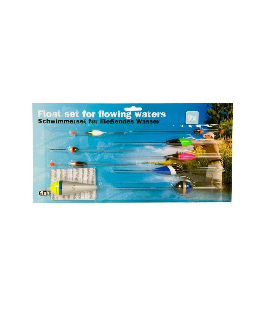 9 X Galleggianti Da Pesca Varie Misure Per Acque Stagnanti Pescatori Fish Active         