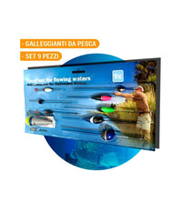 9 X Galleggianti Da Pesca Varie Misure Per Acque Stagnanti Pescatori Fish Active         