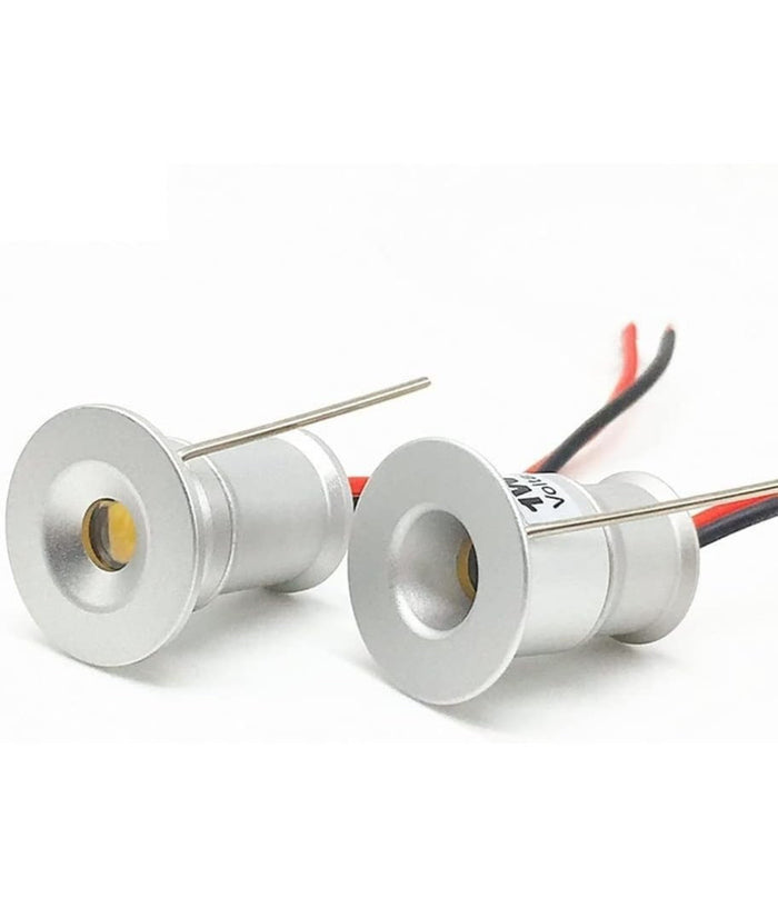 9 X Mini Faretto A Led Da Incasso 1w Cree Cob Silver Cielo Stellato Punto Luce  -bianco Naturale      -