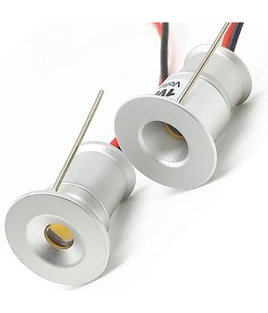 9 X Mini Faretto A Led Da Incasso 1w Cree Cob Silver Cielo Stellato Punto Luce         