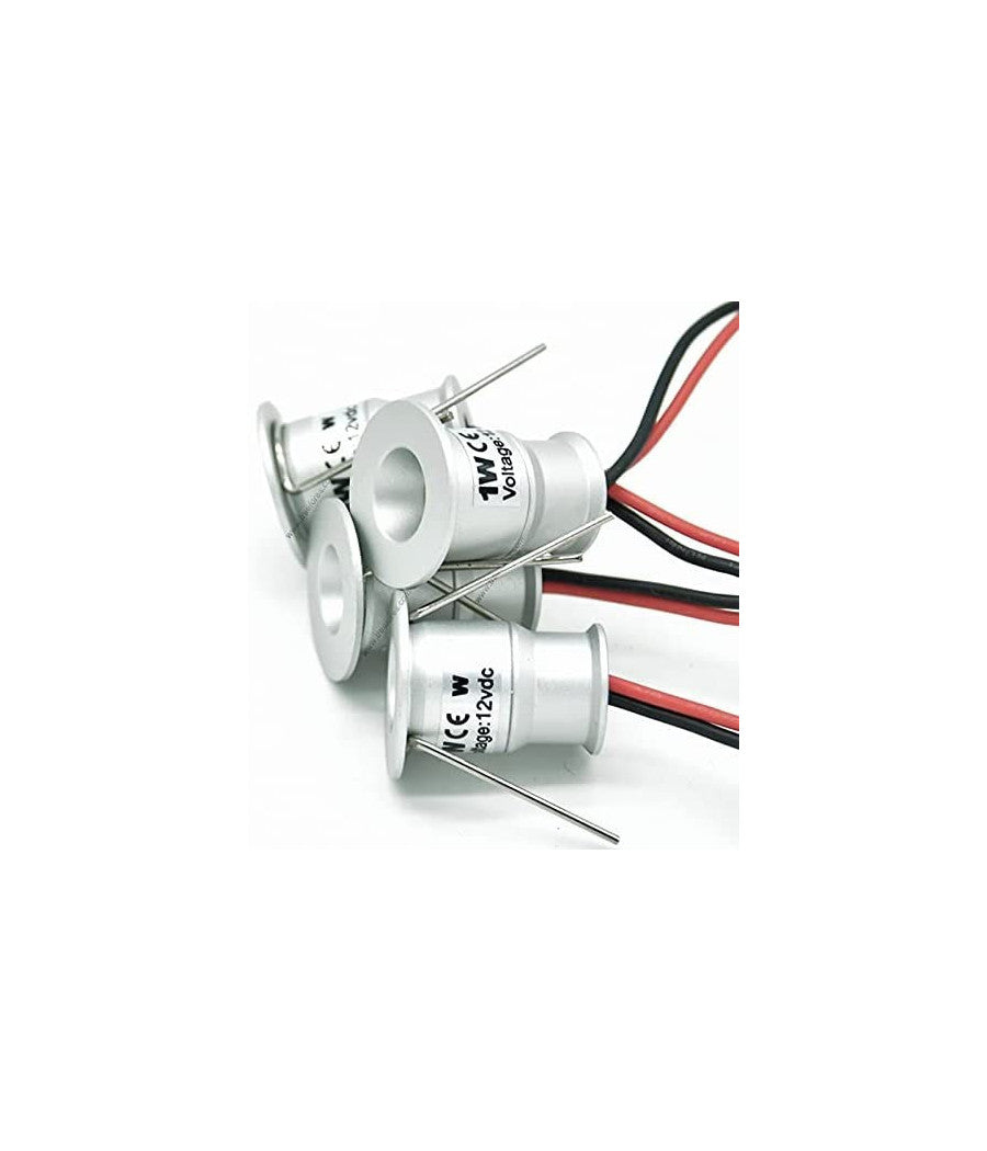 9 X Mini Faretto A Led Da Incasso 1w Cree Cob Silver Cielo Stellato Punto Luce         