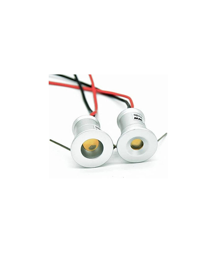 9 X Mini Faretto A Led Da Incasso 1w Cree Cob Silver Cielo Stellato Punto Luce  -bianco Freddo      -