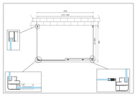 BOX CABINA DOCCIA 3 LATI 2 FISSI E UNO SCORREVOLE 87,5-90x135-140x87,5-90