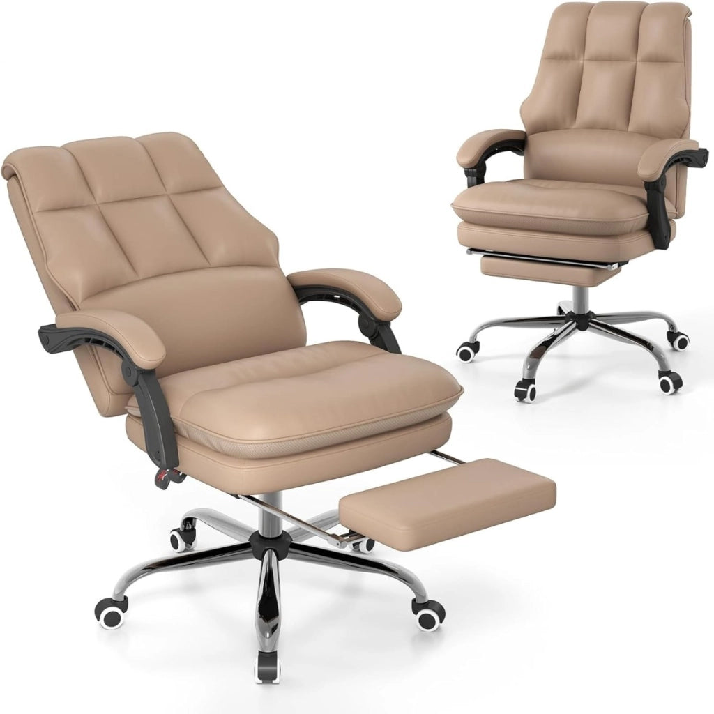 Sedia da ufficio ergonomica con sedile girevole regolabile, Sedia per computer in poliuretano Caff¨¨-Sedie da ufficio