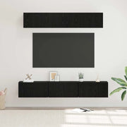 Set mobile TV 5 pcs Rovere Nero Legno multistrato 3393406