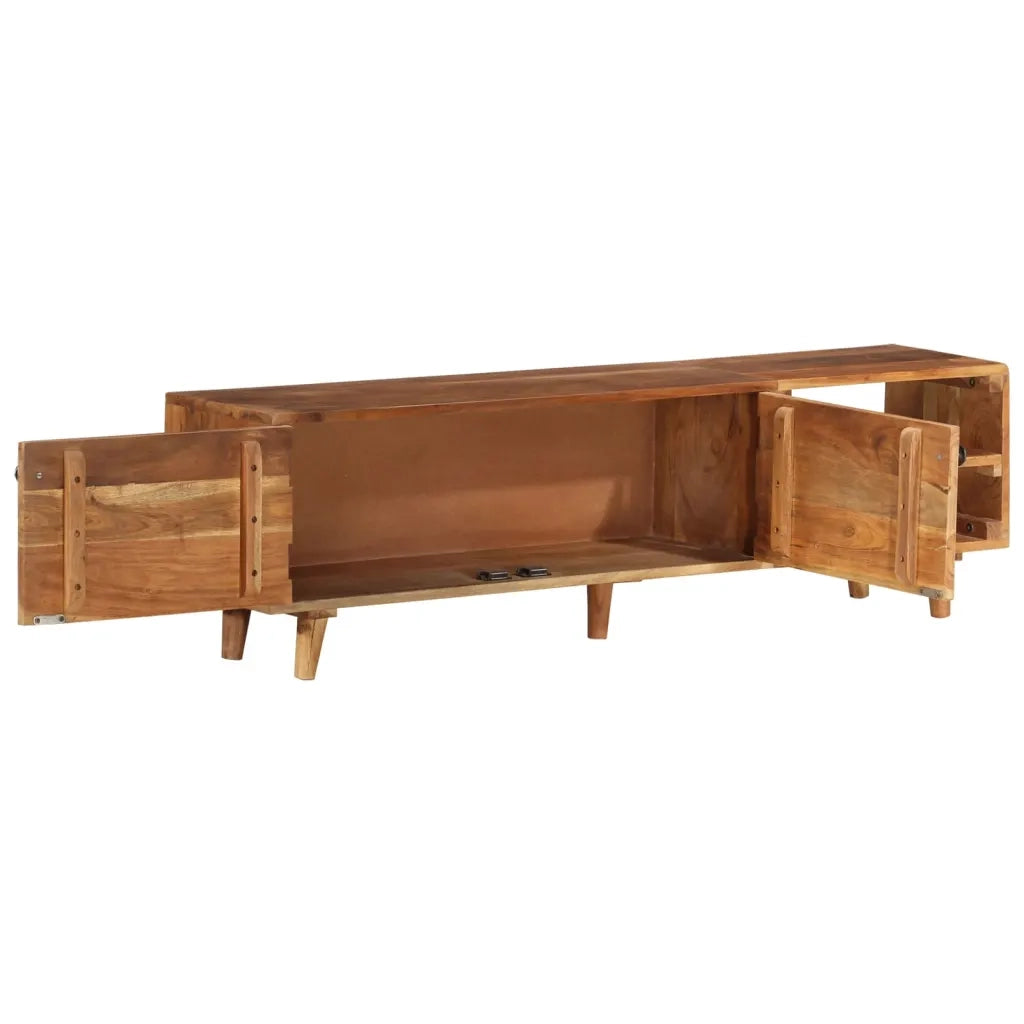 Mobile TV Massello di Acacia con Finitura Ambra 140x30x40 cm 337847