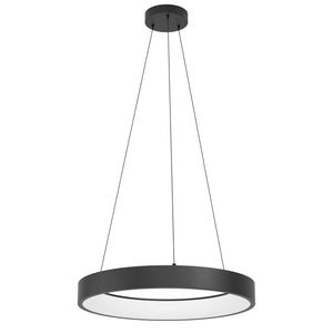 Lampadario A Sospensione Contemporaneo Marghera-Z Acciaio Nero 4 Luci Led 6,5W