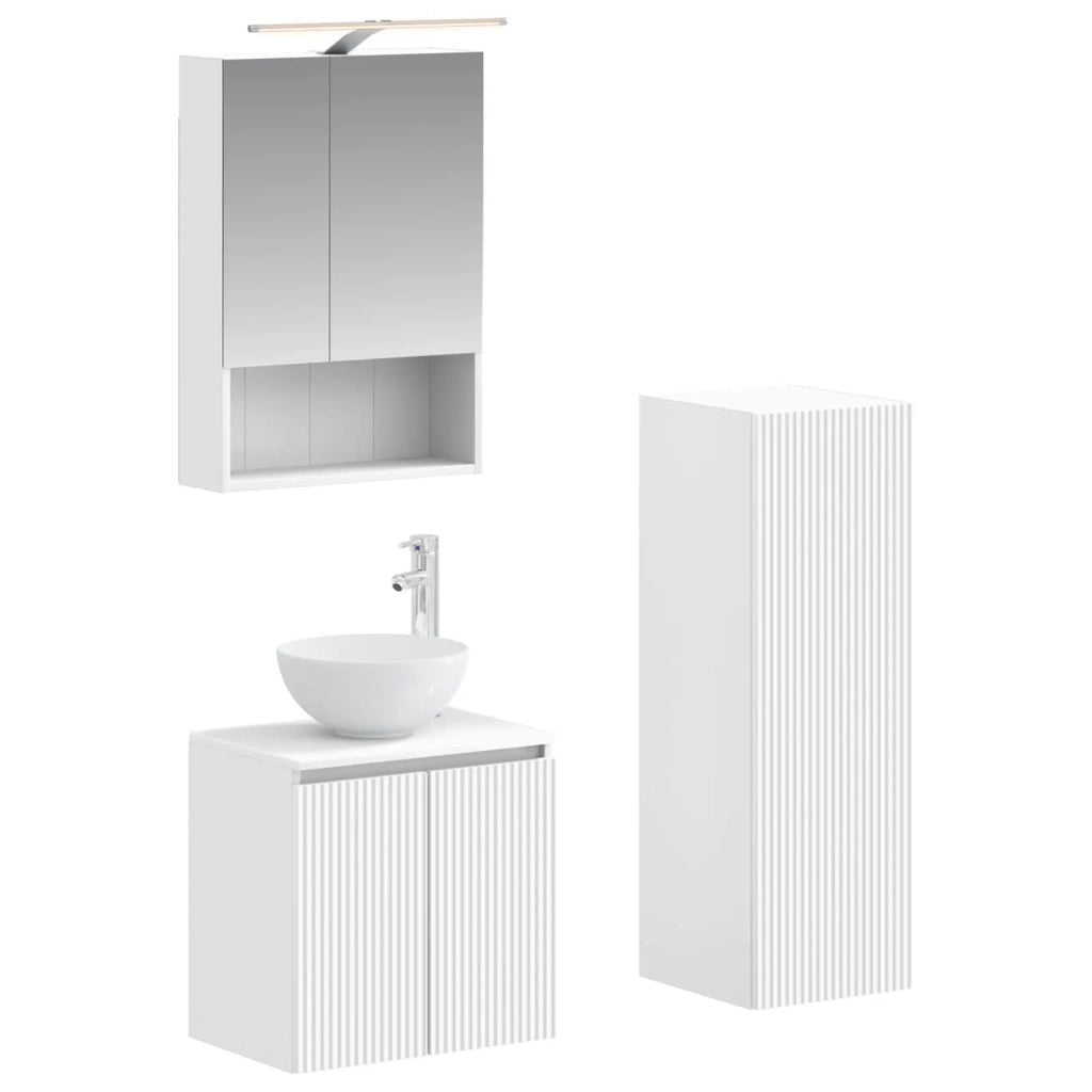 Set di mobili per il bagno 4 pcs Bianco 3407415