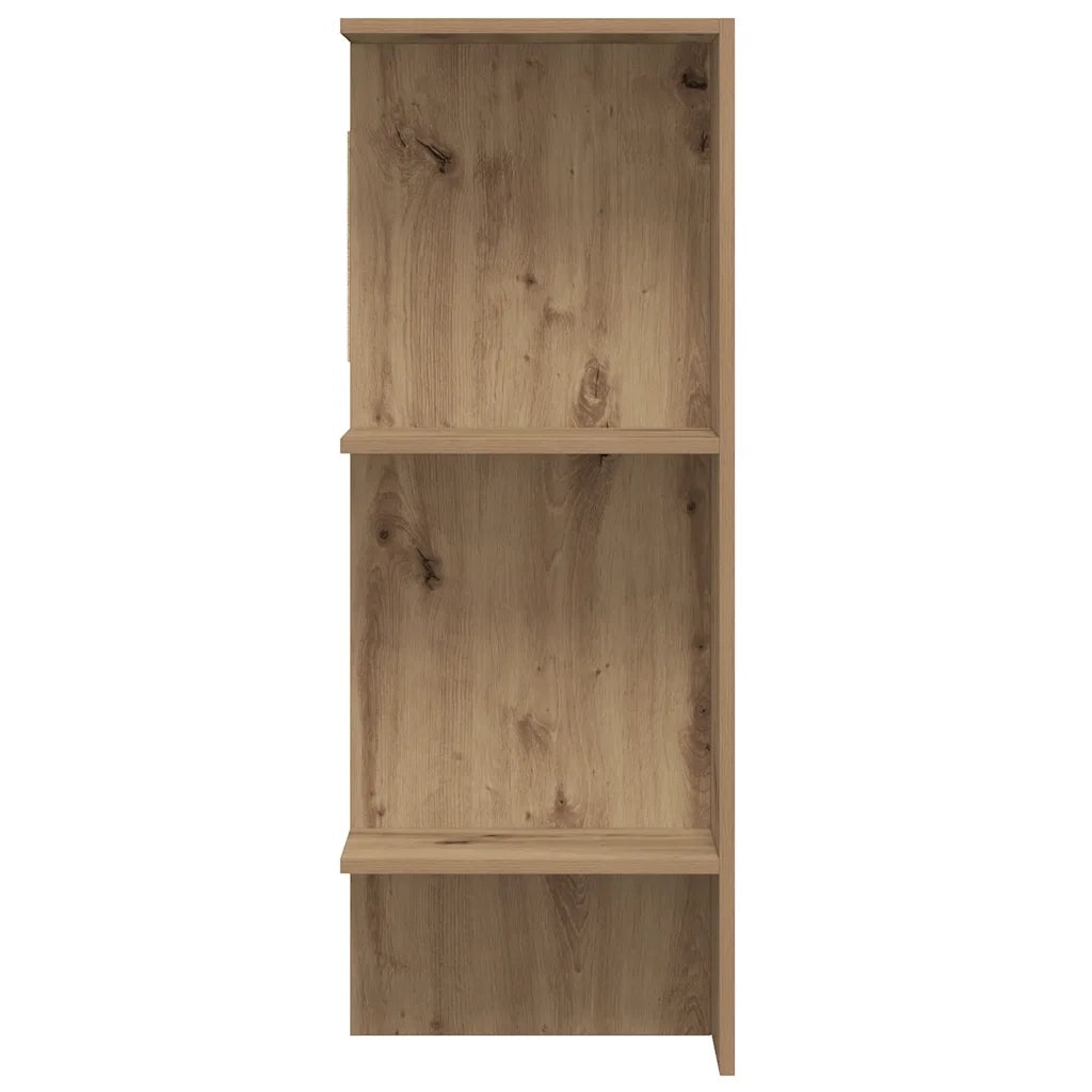 Elegante mobiletto da ingresso a parete con ripiani 97,5 x 37 x 99 cm realizzato in legno di rovere composito finitura artigianale 02_0051016