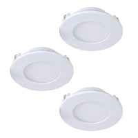 Faretto Ad Incasso Moderno Fueva Z In Acciaio Bianco 3 Luci Led 2,8W 2700 6500K