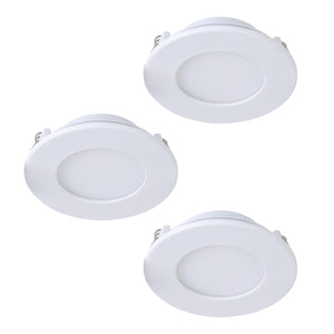 Faretto Ad Incasso Moderno Fueva Z In Acciaio Bianco 3 Luci Led 2,8W 2700 6500K