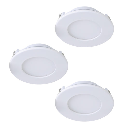 Faretto Ad Incasso Moderno Fueva Z In Acciaio Bianco 3 Luci Led 2,8W 2700 6500K
