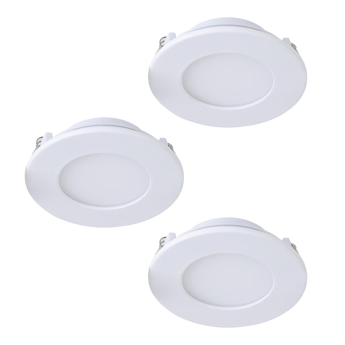 Faretto Ad Incasso Moderno Fueva Z In Acciaio Bianco 3 Luci Led 2,8W 2700 6500K