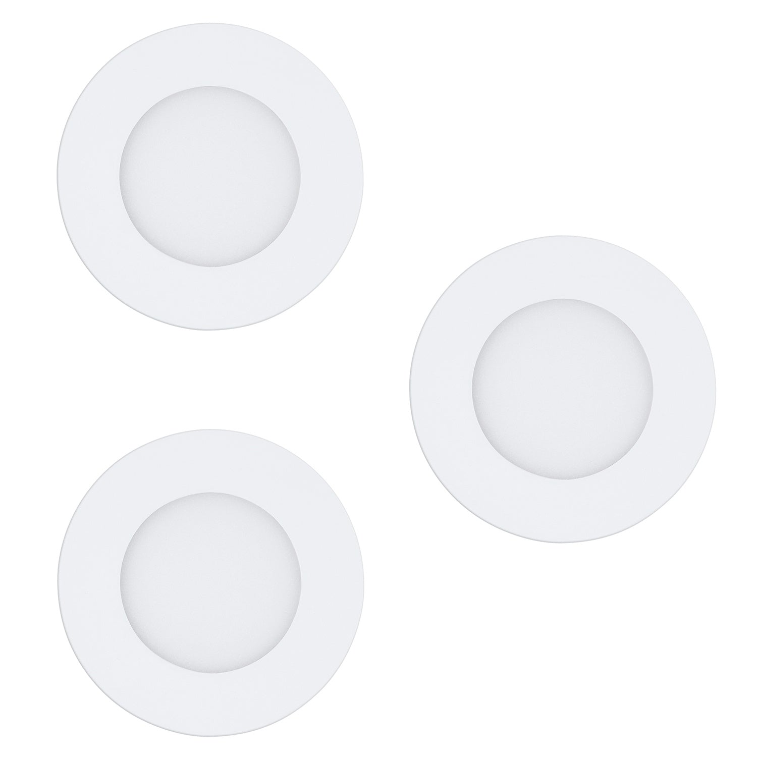 Faretto Ad Incasso Moderno Fueva Z In Acciaio Bianco 3 Luci Led 2,8W 2700 6500K